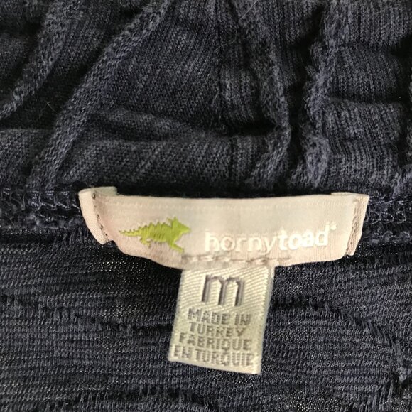 HORNY TOAD size M Navy Blue Textured Organic Cotton & Tencel Samba Wave Wrap - Picture 4 of 4